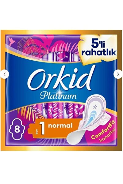 Orkid Platinum Hijyenik Ped Normal Tekli Paket 8'li