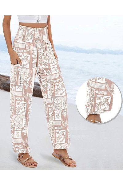 Silerra Women's Patterned Single Jersey Pants