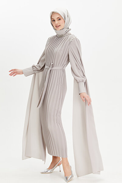 Setrms Pelerin Kol Piliseli Elbise