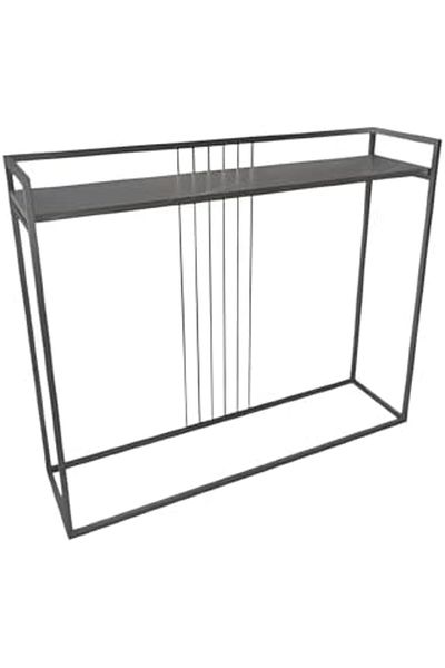 l'elefante Modern Wooden Console Entryway Table with Metal Frame & Storage Shelf – Pre-Assembled Foyer Side T