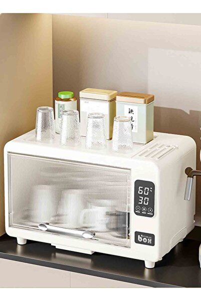 sharpdo Household Multi-Functional Kitchen Dish Storage Cabinet, Tableware Cupboard Dust-Proof Cabinet