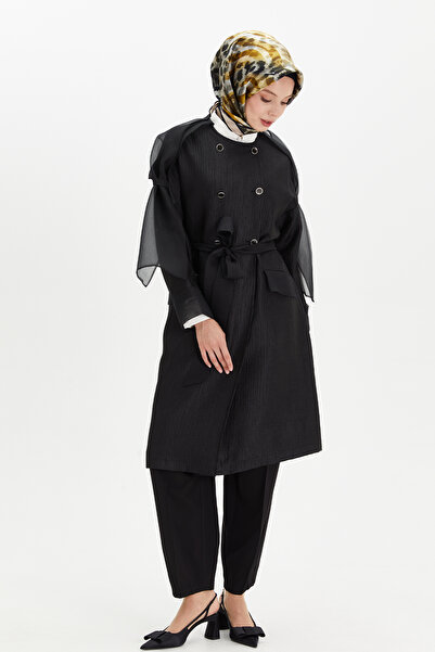 Setrms Fular Detaylı Kruvaze Kap