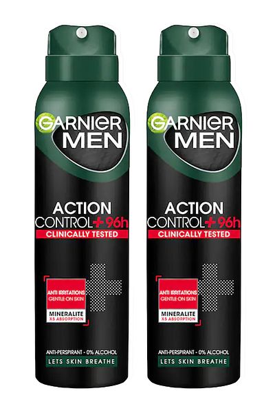 Garnier Garnier Men Action Control+ Αποσμητικό σε σπρέι 96 ωρών 150 ml
