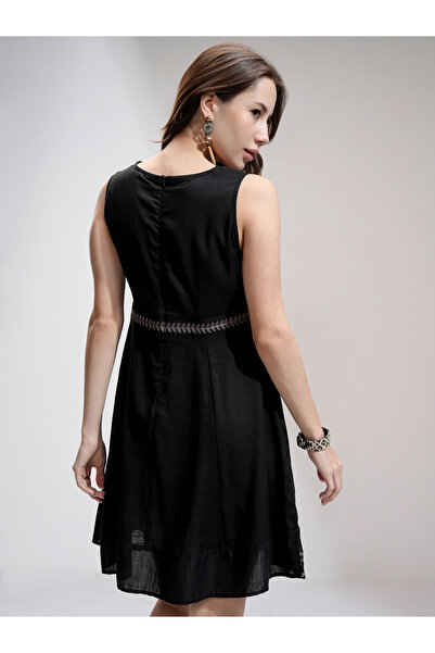 Vishudh By Styli Women Embroidered V Neck A-Line Mini Dress