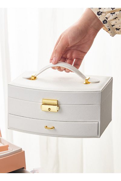 sharpdo Double Layer Jewelry Drawer Storage Box 20*17*10CM