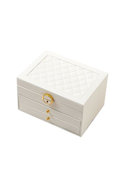 sharpdo 3-Tier Drawer Jewelry Storage Box 23*17*13.5CM