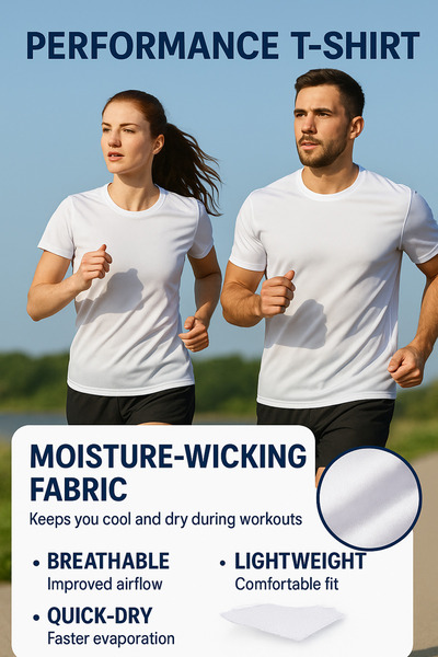 KaeLaurean Women's Performance Sports T-Shirt Quick Dry Stretchy and Durable Fabric Moisture Wicking Fitness T-Shirt