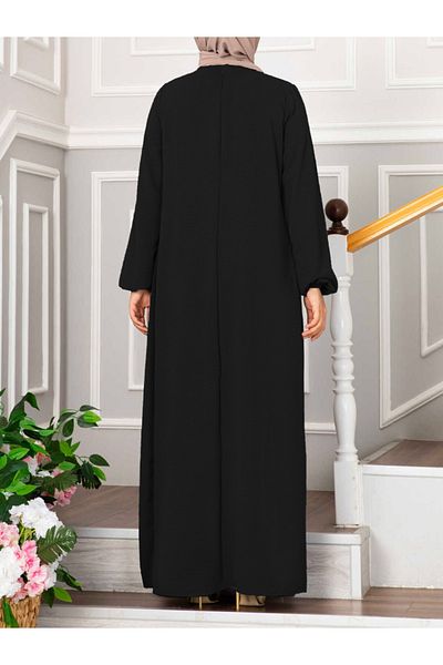 Take Two By Styli جلابية نسائية سادة بأكمام مطوية