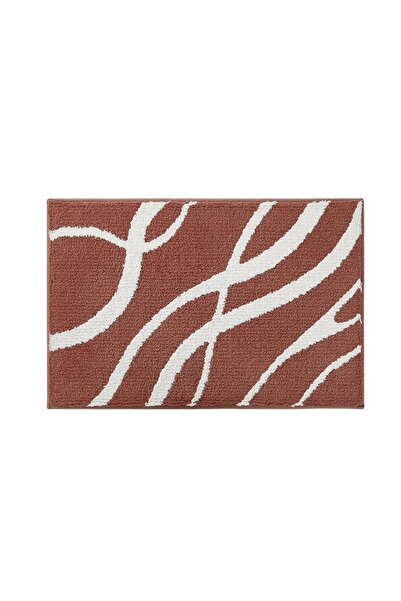 dexi bath mat, microfiber, burgundy/white, 40 x 60 cm