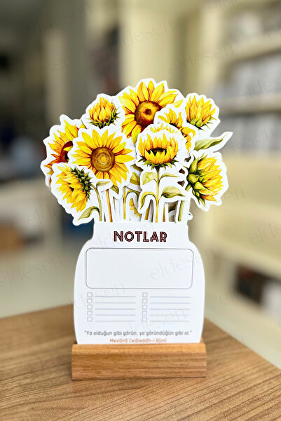 Eldesen Tasarım Yks Geri Sayım Takvimi, 365 Gün, 15 Yapraklı Arkalı Önlü, Mevlana Sözleri, Notlar, Kayın Ağacı Kaide