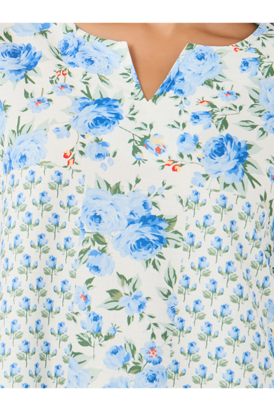 Keenly By Styli All-Over Print Notch Neck Long Sleeve Jalabiya