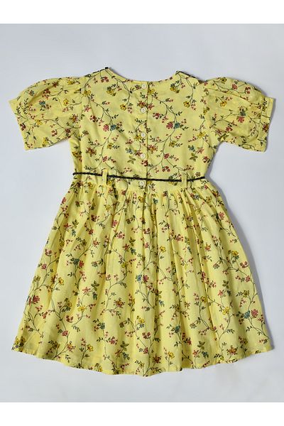 Bella Moda By Styli Floral Printed Lace Detail Cotton Dress