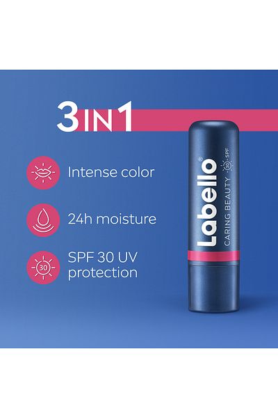 LABELLO Lip Caring Beauty Pink Color Lip and Cheek Balm SPF 30 Tint, 4.8g