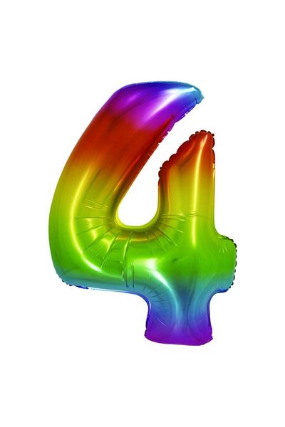 daço Foil Balloon Figure 4 Rainbow Daco, 85 cm