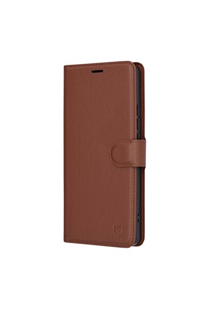 SKYDDAR INNOVATION Θήκη για Xiaomi Redmi Note 13 Pro / M6 Pro, Δερμάτινο Folio Book, Εσωτερικό Πορτοφόλι, Σετ Αυτοκόλλητων, Καφέ