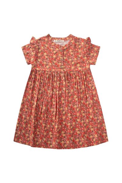 Cigit Floral Patterned Viscose Dress 2-10 Years Old Baby