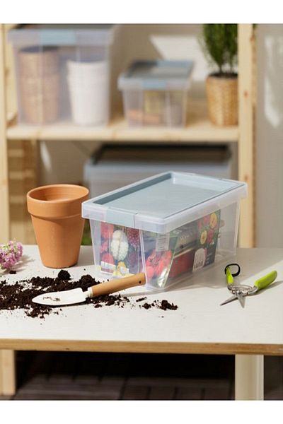 Tatay Hinged Handle Multipurpose Stackable Storage Box with Lid