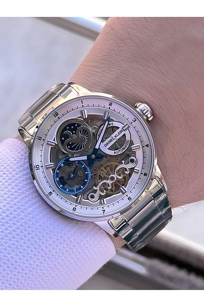 Daniel Klein Automatic & Wind up Moon and Sun Dial Dual Time Special Men's Wrist Watch Edk.14043.1