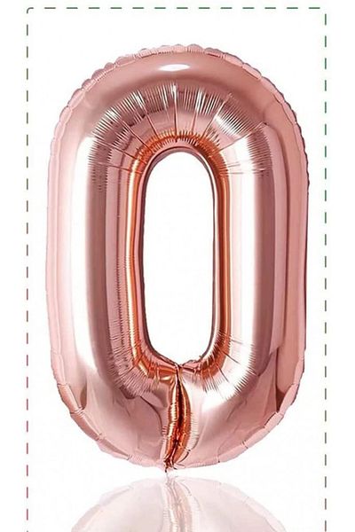 Maxee Birthday Balloon, Number 0, Pink, 40 Cm