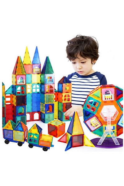 Magnetic Set of 70 magnetic educational and creative building pieces for children, SOLTOY® Magnet Construct
