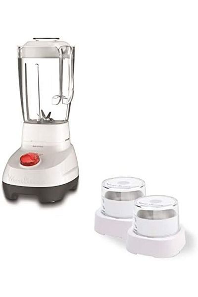 Moulinex Blender | Super Blender 2 L Blender Smoothie Maker | Mixer |700 W | 2 Attachments | White/B