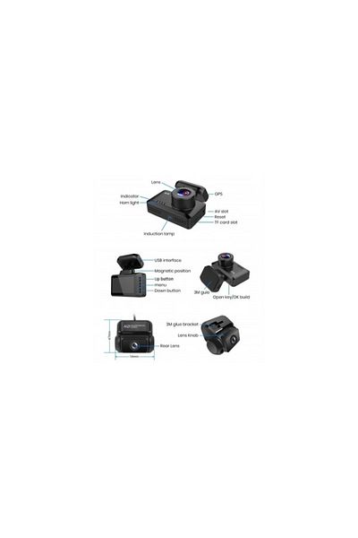 THD Camera auto ultra-compacta EGO S16, display 2.45 inch, rezolutie 4K, modul camera spate 1080p, GPS,