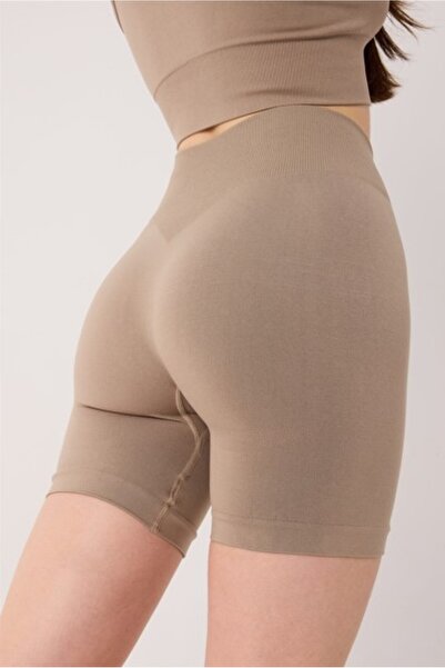 cervus Pantaloni scurti de sport esențiali talie înaltă Shaper elastic și efect modelator fără cusături Pantaloni scurti de compresie