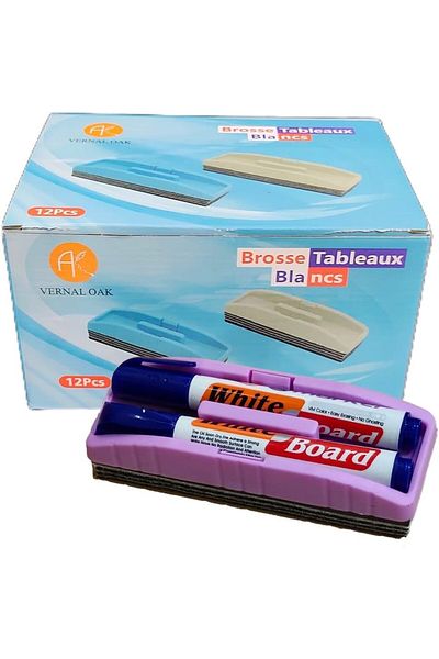 PHINDBOOKS Double Marker Magnetic Whiteboard Duster for Erasing Black Boards and Whiteboard(Set of 12 Pcs.)