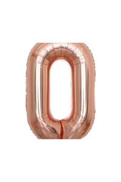 Maxee Birthday Balloon, Number 0, Pink, 40 Cm