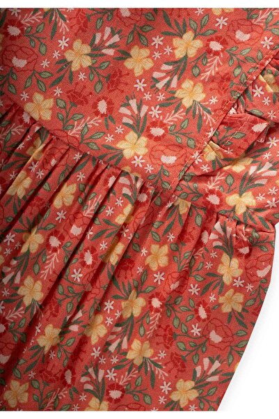 Cigit Floral Patterned Viscose Jumpsuit 0-3 Years Old Baby