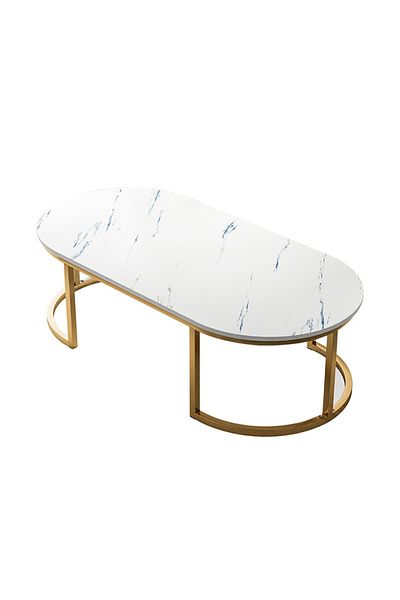 sharpdo Modern Design Luxury Coffee Tables Living Room with Storage Round Marble Design Nightstands