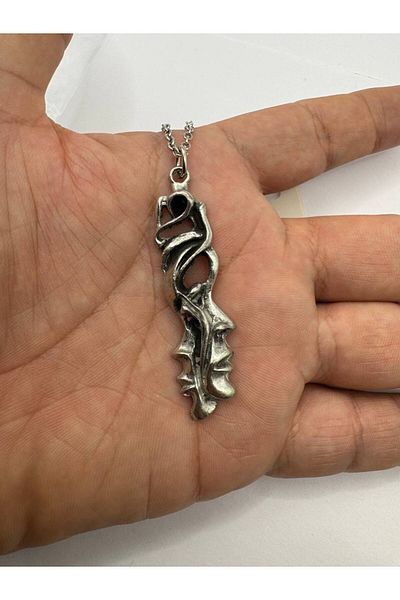 Herşey Nota Face to Face – Unisex Necklace with Face to Face Figured (60 cm Chain)