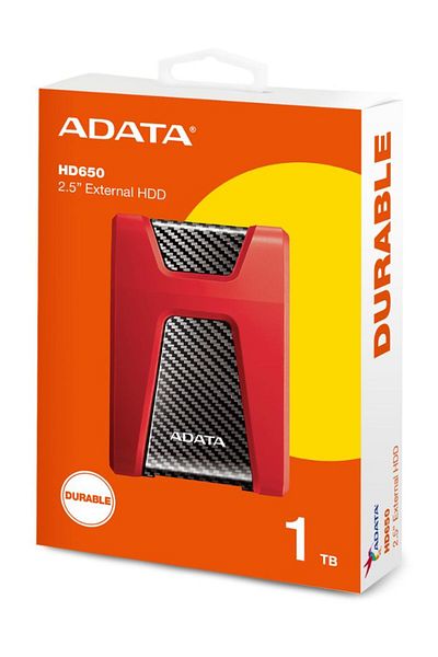 Adata HD650 DURABLE External HDD | Anti Shock Hard Drive | Compatible with PS5 XBOX