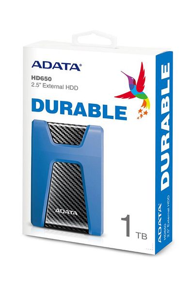 Adata HD650 DURABLE External HDD | Anti Shock Hard Drive | Compatible with PS5 XBOX