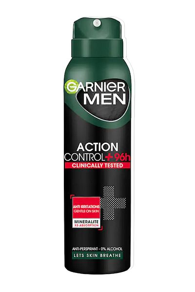 Garnier Garnier Men Action Control+ Αποσμητικό σε σπρέι 96 ωρών 150 ml