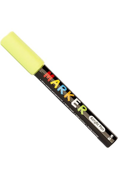 BY M&G COLLECTİON Acrylic paint marker, round tip, 2mm, yellow green, M&G
