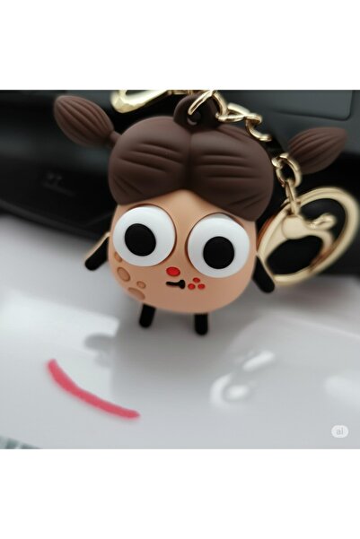 FAMEMUS ACCESSORY Pötlek Göz Sevimli Karakter Anahtarlık – Komik Yüzlü Siliko...