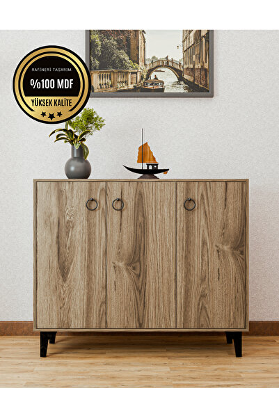 DEKORFİM DF08102BR MDF Ayakkabılık Antre Hol Çok Amaçlı Dolap Ayakkabı Dolabı