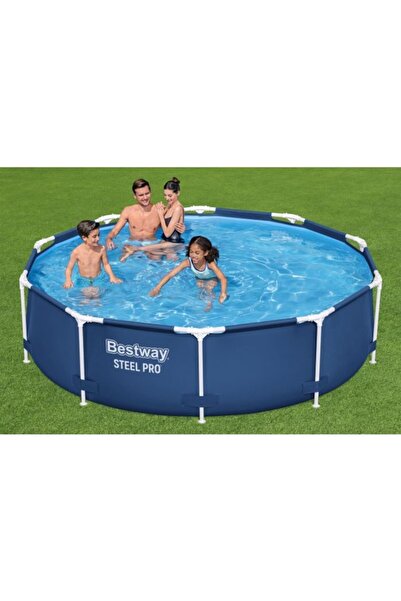 BESTWAY Piscina rotunda Bestway, Steel Pro Frame cu pompa, cadru metalic, albastru, 305 x 76 cm