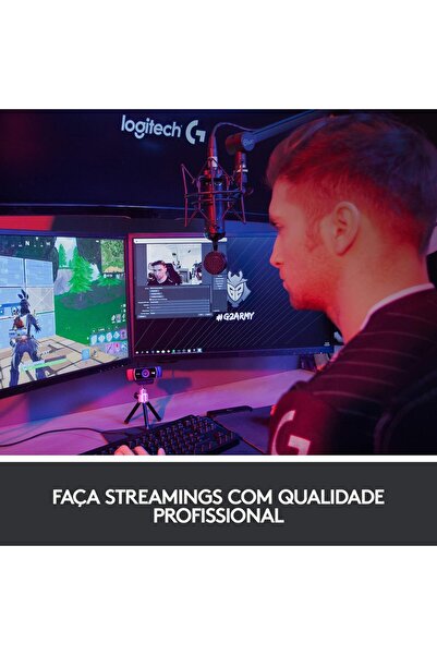 logitech كاميرا ويب C922 Pro Stream بدقة 1080 بكسل لبث وتسجيل الفيديو عالي الدقة بدقة 720 بكسل بمعدل 60 إطارًا في الثانية مع T