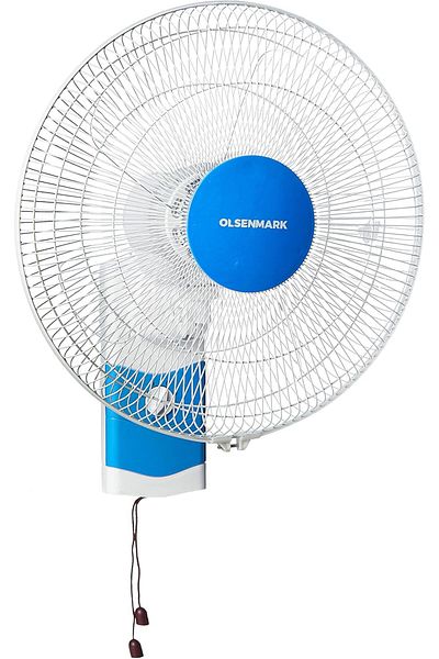 Olsenmark Wall Fan, White/Blue, 16 inch, OMF1701