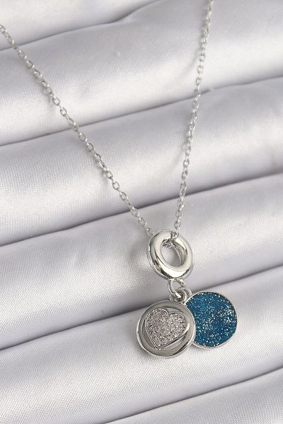 Skygo Silver Color 316L Steel Chain Zircon Processing Necklace - Tj-Bko9641