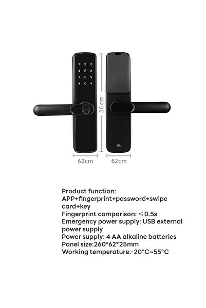 sharpdo Multifunctional Electronic Fingerprint Door Lock