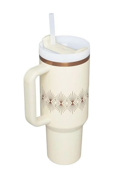 Stanley Cup Quencher H2.0 Cream Gloss Deco made of stainless steel 40 oz