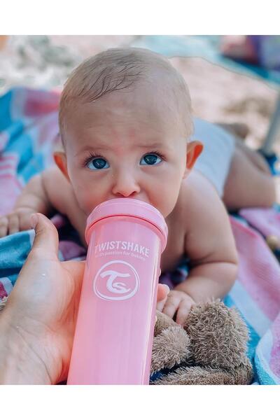 Twistshake Pink Anti-Colic Baby Bottle (4+ Months) (330 ml)