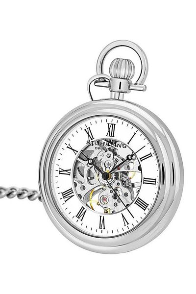 Stührling Stuhrling Original Men's Water Resistant Mechanical Pocket Watch