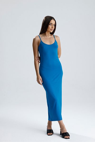 Sense Φόρεμα Lycra Viscose με λουράκι με σχισμή |   ELB35782 Λάδι