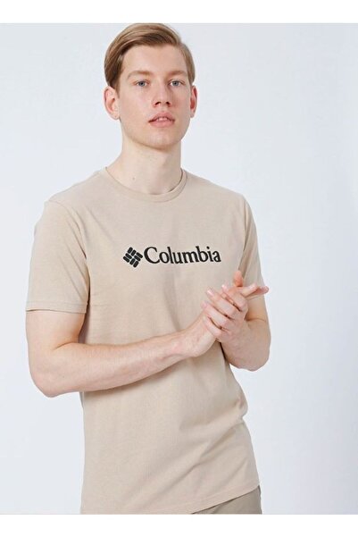 Columbia Csc Basic Logo Short Sleeve Erkek Kısa Kollu Tişört Bej Cs0001-271