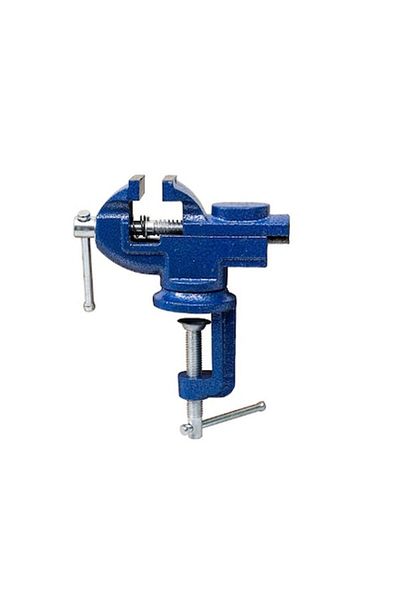 Rovitech 360 degree rotating vice, robust cast iron 50 mm, blue