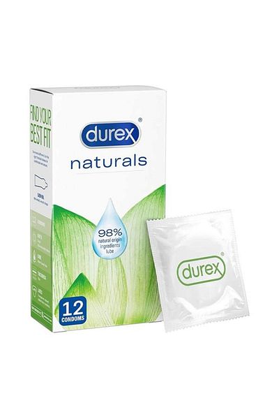 Durex Naturals Condoms, 12 Pcs